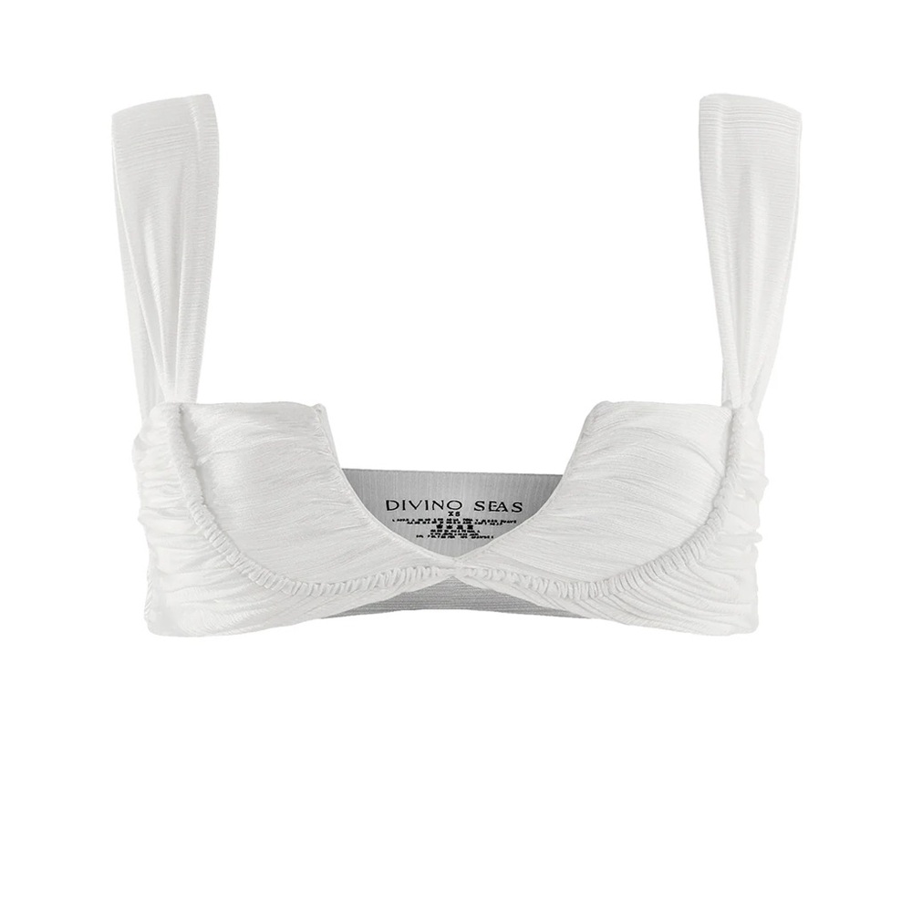 Divine Seas White Bikini Top
